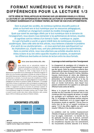 Subjective Refraction: A new vectorial method for determining the cylinder 2/3 pdv digital vs hard copy part 1 fr